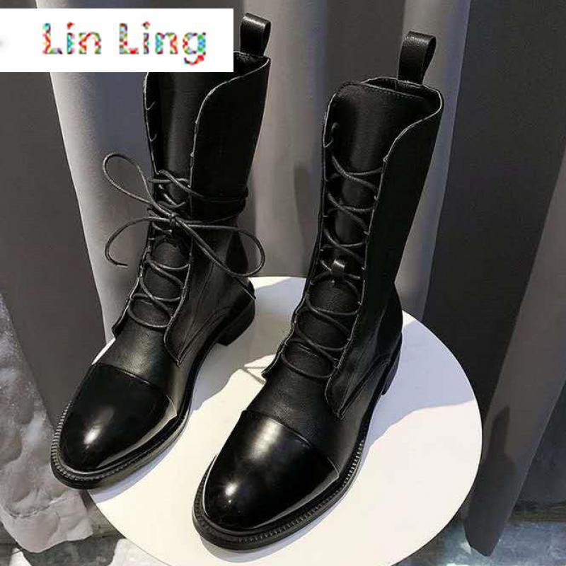 Boots Women's Fashion British Style Lace Up Black Ladies Flat Leather Shoes Pointed Toe Party Female Motorcycle
Boots Women's Fashion British Style Lace Up Black Ladies Flat Leather Shoes Pointed Toe Party Female Motorcycle