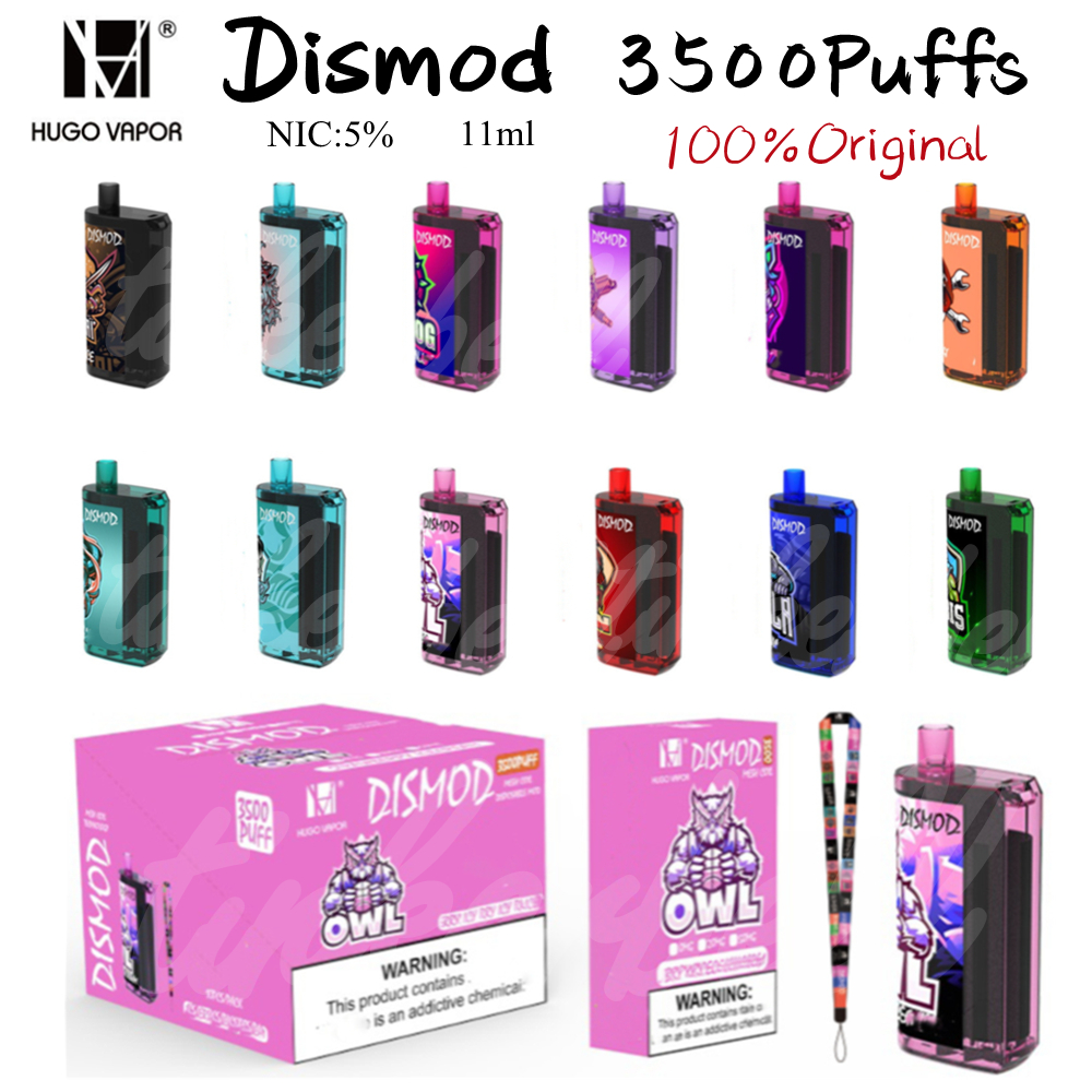 Original Hugo Vapor Dismod Disposable Vape Pen E Cigarettes 3500 Puffs 5% 11ml Pod 12 Colors Mesh Coil Electronic Box Mod
Original Hugo Vapor Dismod Disposable Vape Pen E Cigarettes 3500 Puffs 5% 11ml Pod 12 Colors Mesh Coil Electronic Box Mod