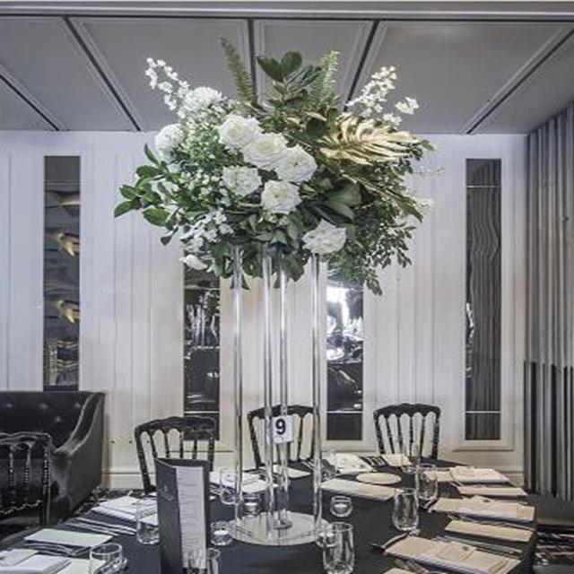 Vases 12pcs)60cm Tall)High Quality Transparent Clear Acrylic Flower Stand/ Wedding Table Centerpiece Yudao1331