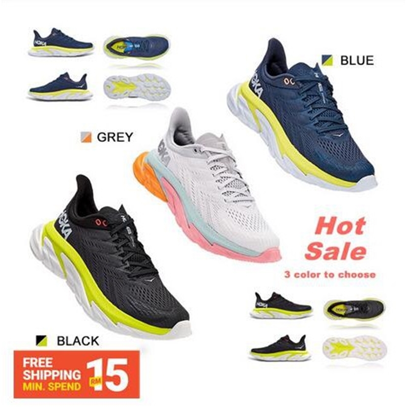 Authentic Hoka One Clifton 7 Edge Men's and Women's Lightweight Running Shoes with Cushioning, Breathable Antiskid, Back
Authentic Hoka One Clifton 7 Edge Men's and Women's Lightweight Running Shoes with Cushioning, Breathable Antiskid, Back