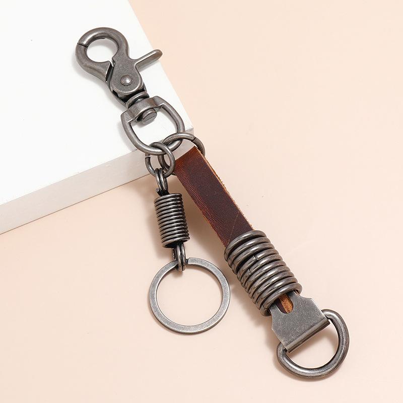 Keychains Men's Punk Keychain Simple Personality Cowhide Key Chain Leather Pants
Keychains Men's Punk Keychain Simple Personality Cowhide Key Chain Leather Pants