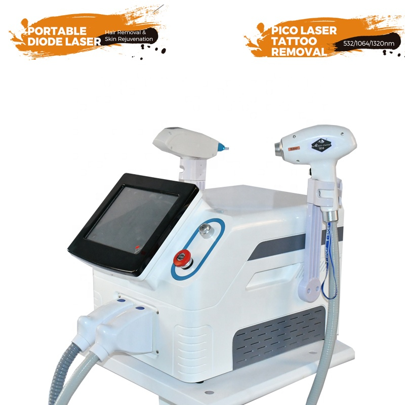 2 in 1 Diode Laser 808nm Nd Yag Laser Tattoo Removal Machine 808nm Diode Laser Nd Yag Pigmentation Treatment Machine