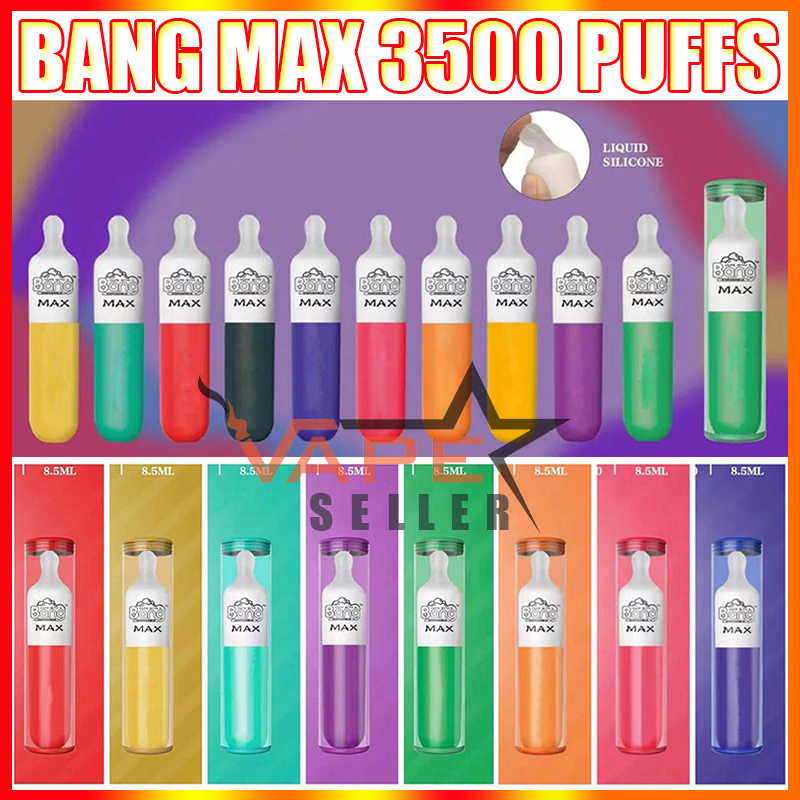 Bang Max Disposable Vape Pen E Cigarette Device With Silicone Mouthpiece 1400mAh Battery 8.5ml Pod 3500 Puffs Smoking Vapes Kit VS Rebel Recharge 4500
Bang Max Disposable Vape Pen E Cigarette Device With Silicone Mouthpiece 1400mAh Battery 8.5ml Pod 3500 Puffs Smoking Vapes Kit VS Rebel Recharge 4500
