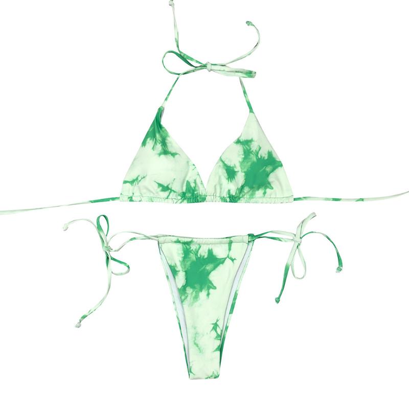One-Piece Suits Women' Sexy Bikini Color Mashup Tie-Dye Printing Swimwear Brazilian Lace Up High Cut Leg Halter Set Two Piece Swimsuit
One-Piece Suits Women' Sexy Bikini Color Mashup Tie-Dye Printing Swimwear Brazilian Lace Up High Cut Leg Halter Set Two Piece Swimsuit