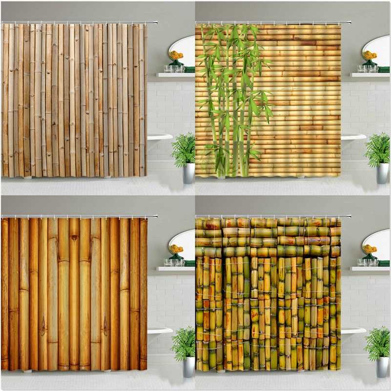 Yellow Green Bamboo Shower Curtain Bathroom Curtains Natural Scenery Waterproof Fabric Background Wall Decor Screen With Hooks 211116
Yellow Green Bamboo Shower Curtain Bathroom Curtains Natural Scenery Waterproof Fabric Background Wall Decor Screen With Hooks 211116
