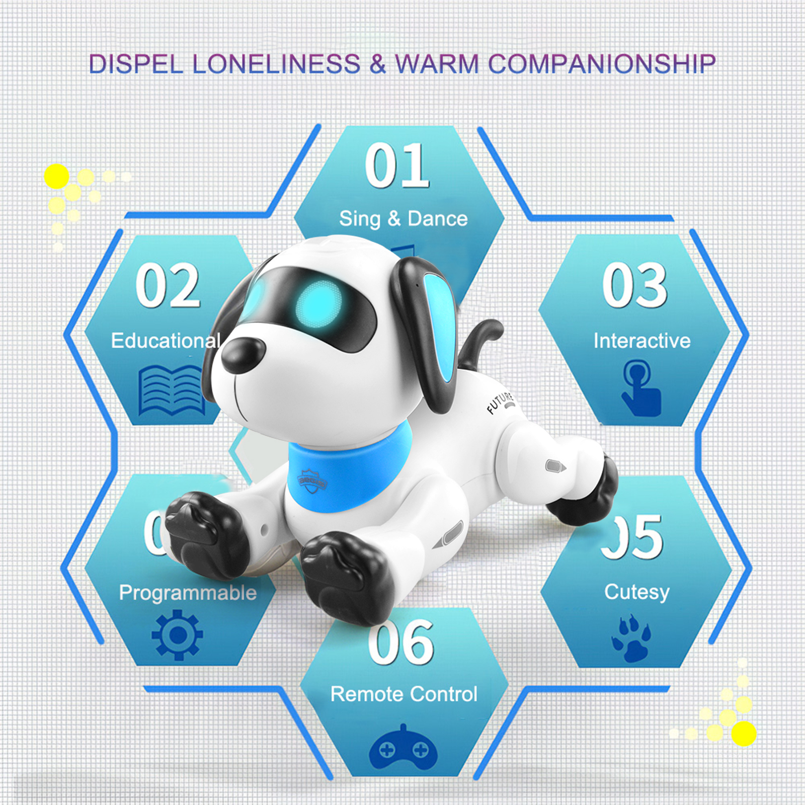 Electronics RobotsLE NENG K21 Electronic Robot Dog Stunt Dog Remote Control Robot Dog Toy Voice Control Music Dancing Toy for Ki