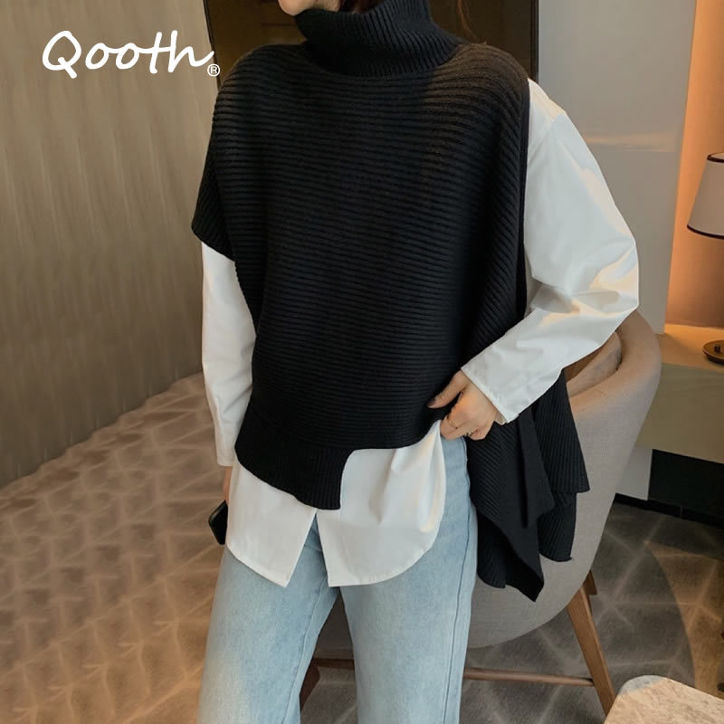 Autumn Winter Ins Japanese Style Outfit Irregular Knitted Cotton Vests Casual Shirts Women Tops Loose CHIC Waistcoat QT200 210518, Black
Autumn Winter Ins Japanese Style Outfit Irregular Knitted Cotton Vests Casual Shirts Women Tops Loose CHIC Waistcoat QT200 210518, Black