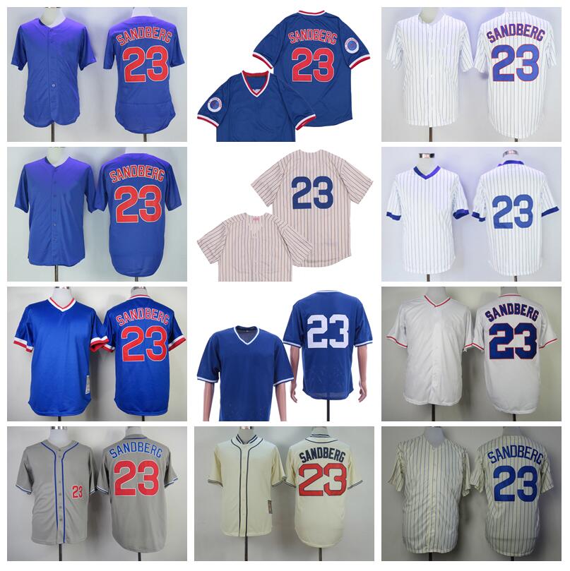 Retro 1929 1969 1984 1988 1990 Vintage 23 Ryne Sandberg Baseball Jersey Blue White Grey Beige Black Team Color Pullover Pinstripe Embroidery
Retro 1929 1969 1984 1988 1990 Vintage 23 Ryne Sandberg Baseball Jersey Blue White Grey Beige Black Team Color Pullover Pinstripe Embroidery
