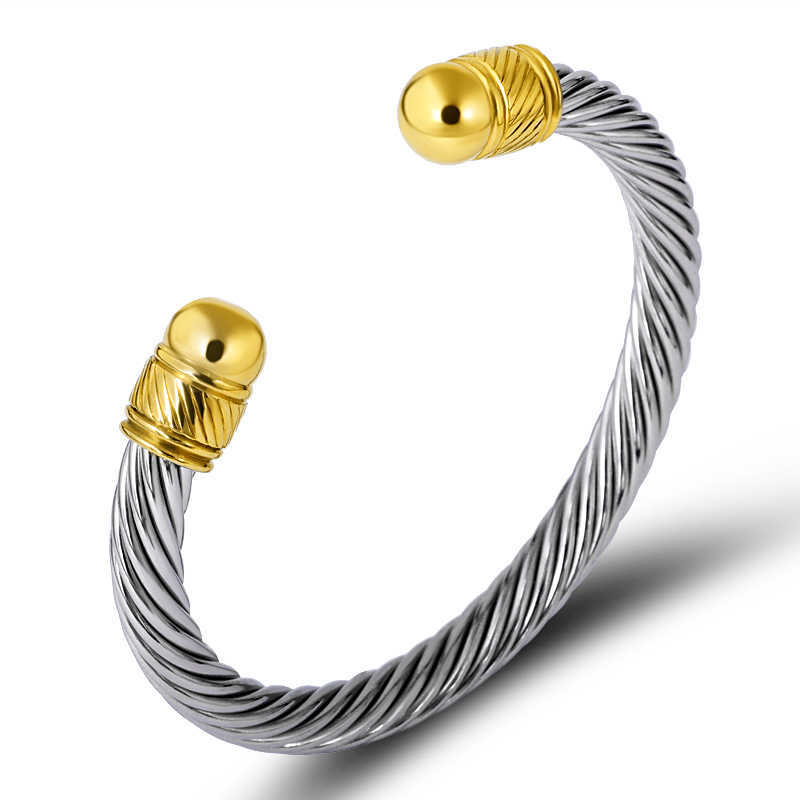 Luxury Brand Multi Twisted Cable Wire Bangle for Women Fashion Gold Cuff Men Bracelet Vintage Simple Designer Pulseiras Q0717, Black
Luxury Brand Multi Twisted Cable Wire Bangle for Women Fashion Gold Cuff Men Bracelet Vintage Simple Designer Pulseiras Q0717, Black