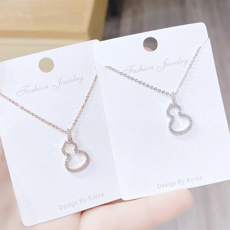 Chains Fashion Micro Inlaid Zircon Simple Gourd Necklace For Women Mori Style Clavicle Chain Wholesale, Silver
Chains Fashion Micro Inlaid Zircon Simple Gourd Necklace For Women Mori Style Clavicle Chain Wholesale, Silver
