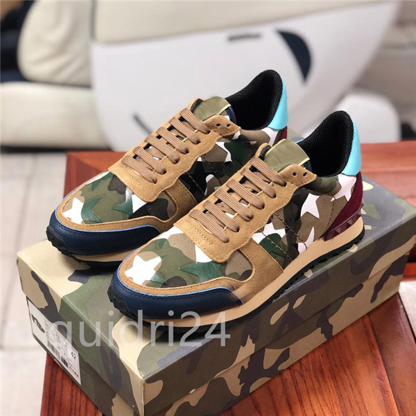 Top Quality Camouflage Sneaker Womens Mens Rivet Shoes Studded Flats Mesh Camo Suede Leather Casual Trainers Rockrunner Shoe Chaussures Dunk, Black
Top Quality Camouflage Sneaker Womens Mens Rivet Shoes Studded Flats Mesh Camo Suede Leather Casual Trainers Rockrunner Shoe Chaussures Dunk, Black