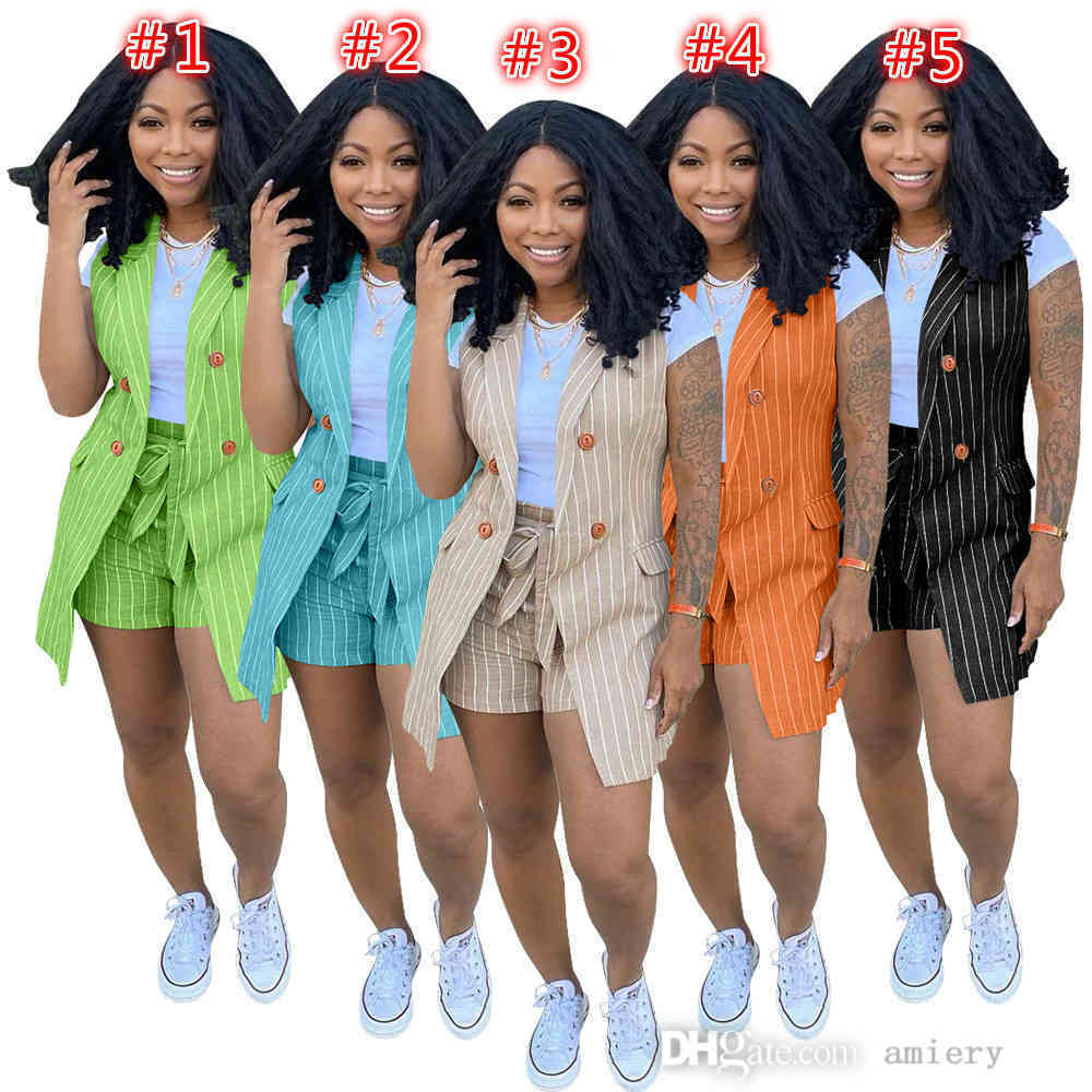 Summer Women Two Pieces Short Pants Suit Fashion Casual Office Clothing Striped Print Blazer Waistcoat With Belt Shorts Outfits Plus Size S-XXXL, Orange
Summer Women Two Pieces Short Pants Suit Fashion Casual Office Clothing Striped Print Blazer Waistcoat With Belt Shorts Outfits Plus Size S-XXXL, Orange