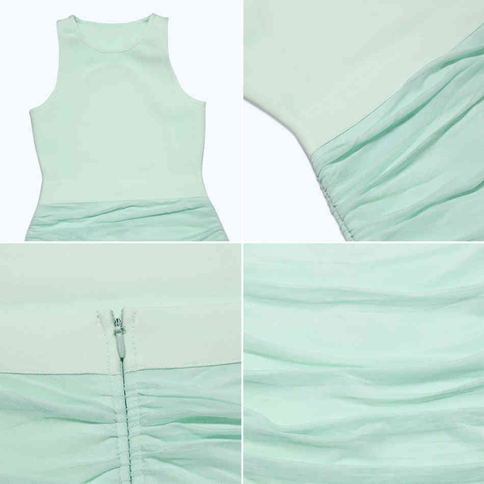 Summer Women'S Sleeveless Bandage Halter Draped Hollow Tight-Fitting Mini Sexy Star Party Dress Vestidos 210525