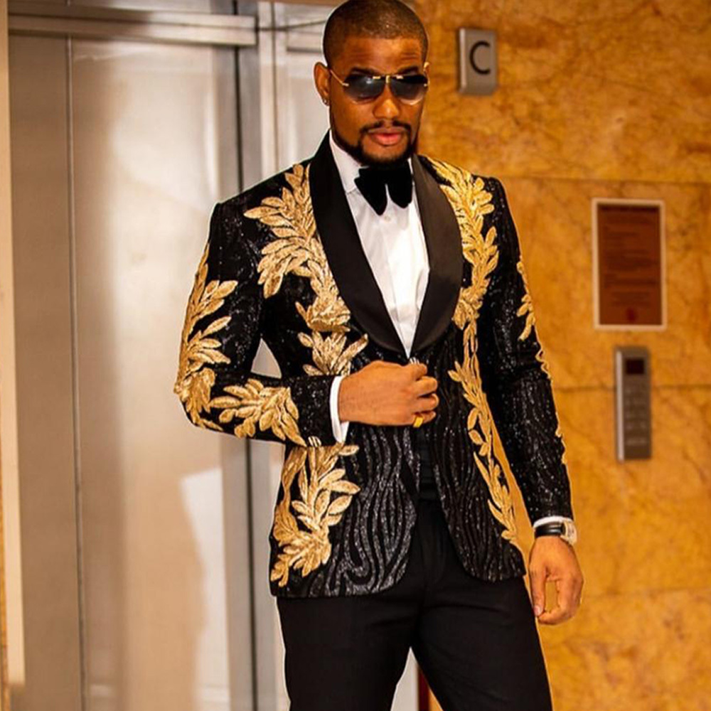 Suit Sparkly Shinny Black Slim Fit Men Suits for Wedding Custom Made Gold Embroidery Notched Lape Jacket+pants Grooms Marriage Blazer, White;black
Suit Sparkly Shinny Black Slim Fit Men Suits for Wedding Custom Made Gold Embroidery Notched Lape Jacket+pants Grooms Marriage Blazer, White;black
