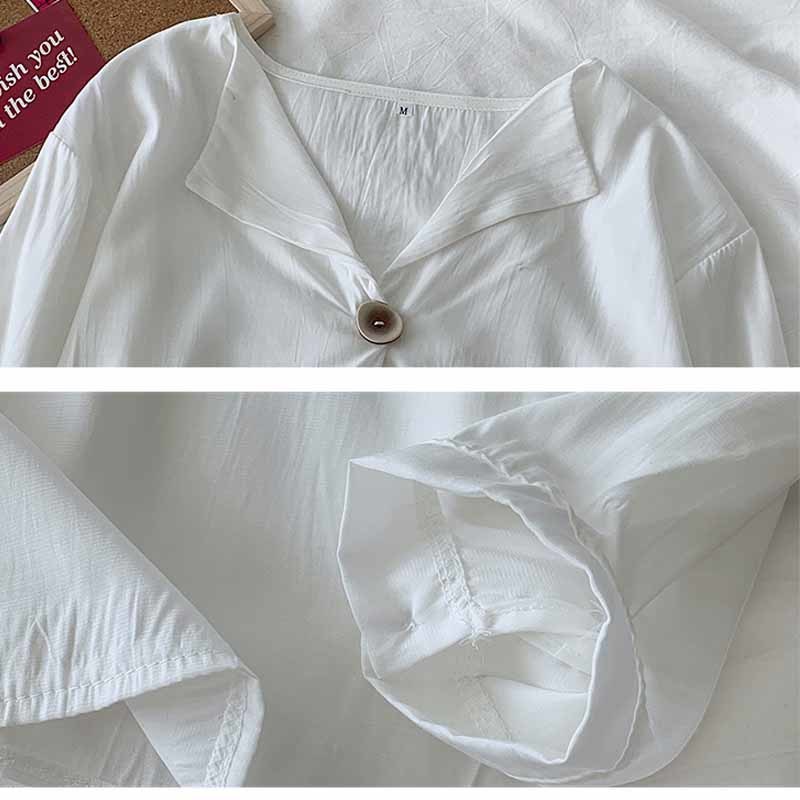 Autumn Solid Vintage Loose All-match Fashion Women Blouses Korean Style Long Sleeve Woman's Shirts Top Feminine 10797 210518