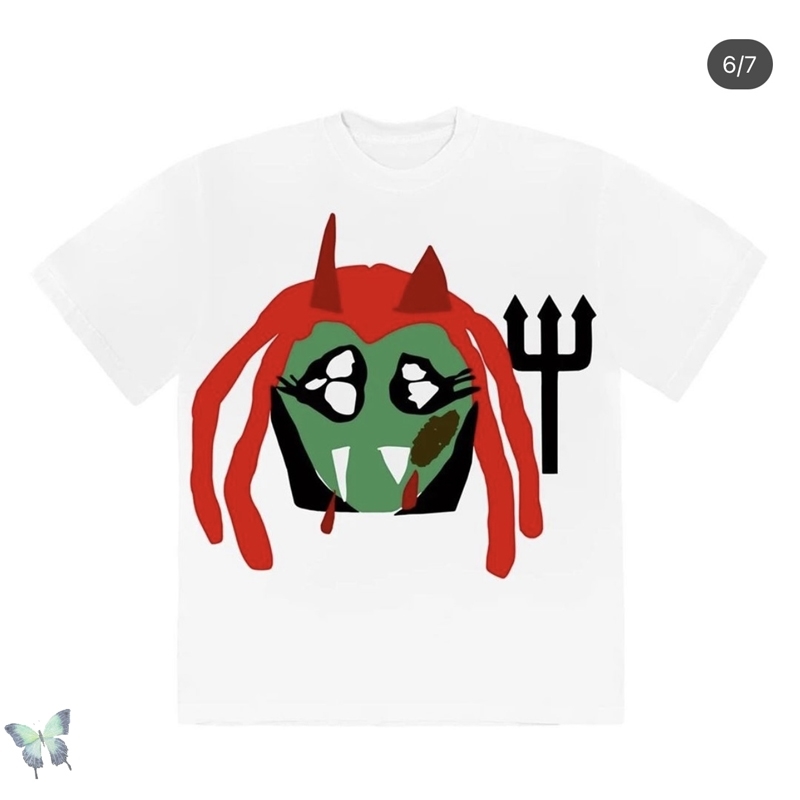 CPFM XYZ 4 WLR KING VAMP T-shirt Clown Cartoons Men Women CPFM. T Shirt 100% Cotton High Quality Tshirts 210420