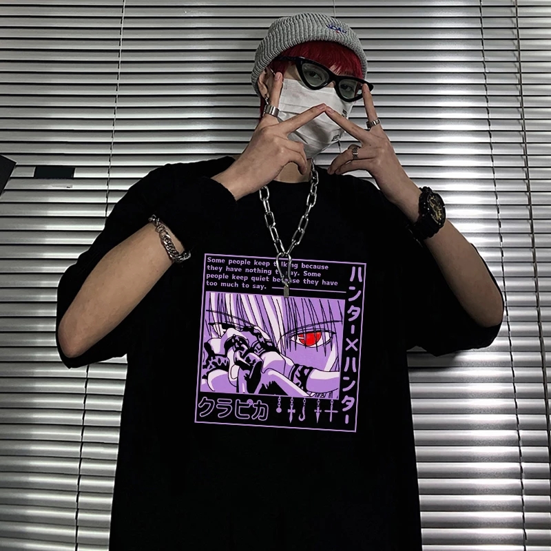 Unique HunterXHunter T-shirt for Men Dark Short Sleeve Anime Manga Kurapika HxH Devil Eye T Shirt Harajuku Tee Tops Gift Idea, Black
Unique HunterXHunter T-shirt for Men Dark Short Sleeve Anime Manga Kurapika HxH Devil Eye T Shirt Harajuku Tee Tops Gift Idea, Black
