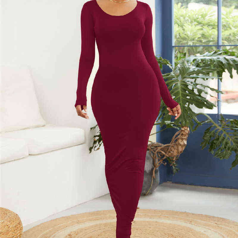 Turtleneck Long Dress Autumn Winter Muslim Elegant Office Lady Skinny Long Sleeve Bodycon Casual Dress Women Midi Clubwear GV464 G1214