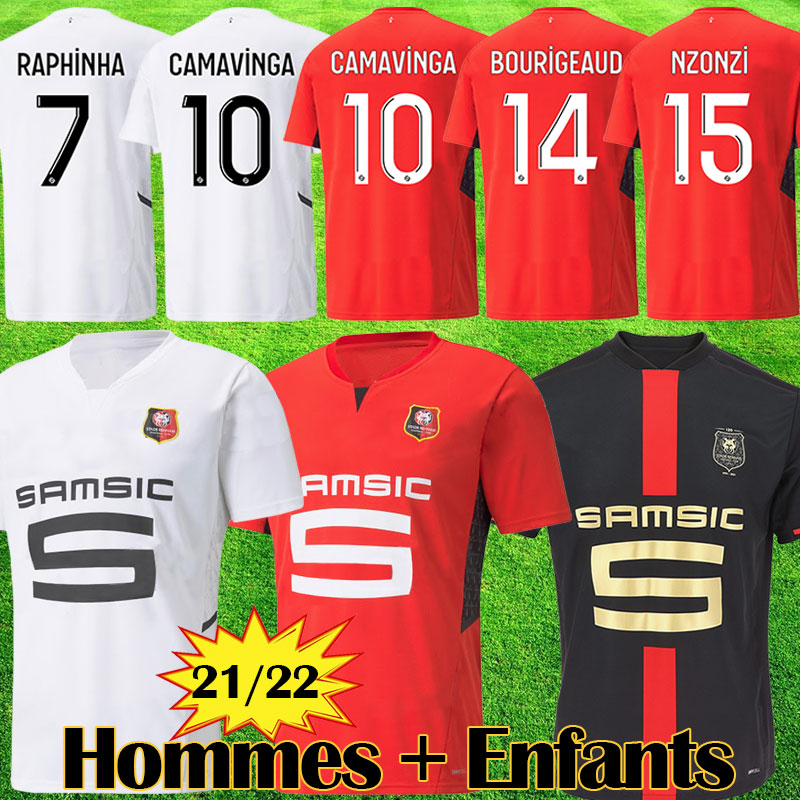 21 22 Stade Rennais Soccer Jersey 120th Anniversary FC Rennes maillots de foot 2021 2022 CAMAVINGA BOURIGEAUD RAPHINHA NIANG HUNOU GRENIER Men kids от DHgate WW