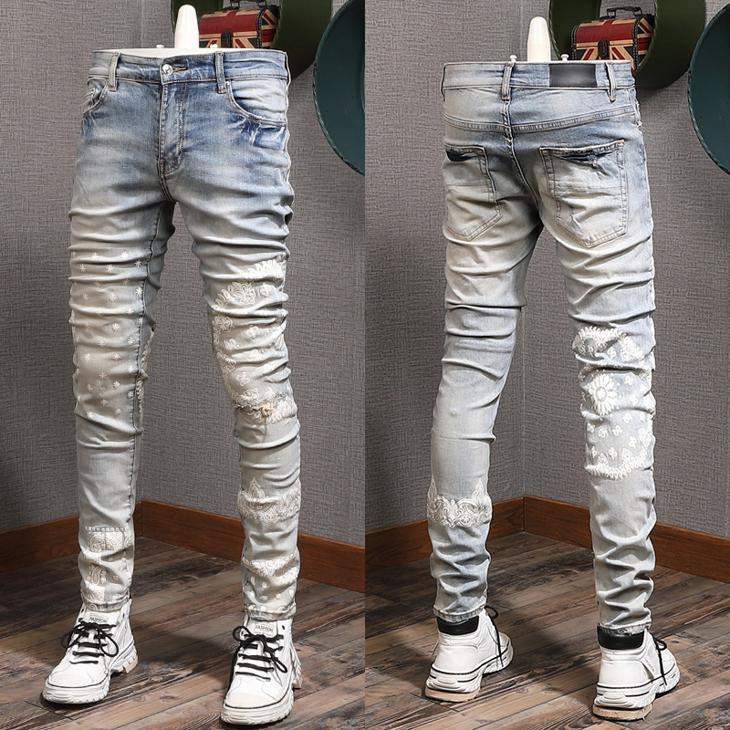 Biker Stretch Design Denim Fit Jeans For Mens Slim Painted Patch Trim Leg Cowboy Pants Male VFU4, Amr-8373
Biker Stretch Design Denim Fit Jeans For Mens Slim Painted Patch Trim Leg Cowboy Pants Male VFU4, Amr-8373