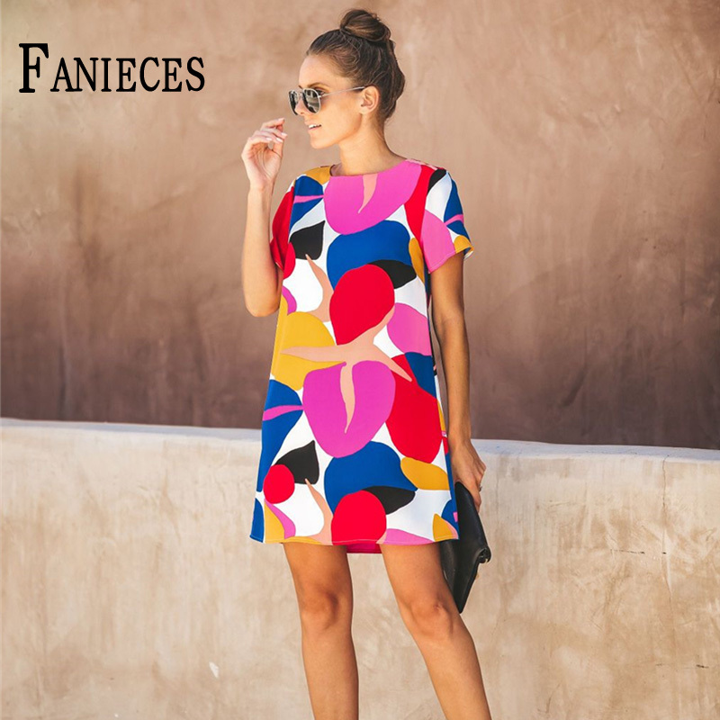 Summer Party dresses Round Neck Short Sleeve Multi-Color Holiday Casual Beach Style Mini dress Vestido Robe 210520
Summer Party dresses Round Neck Short Sleeve Multi-Color Holiday Casual Beach Style Mini dress Vestido Robe 210520
