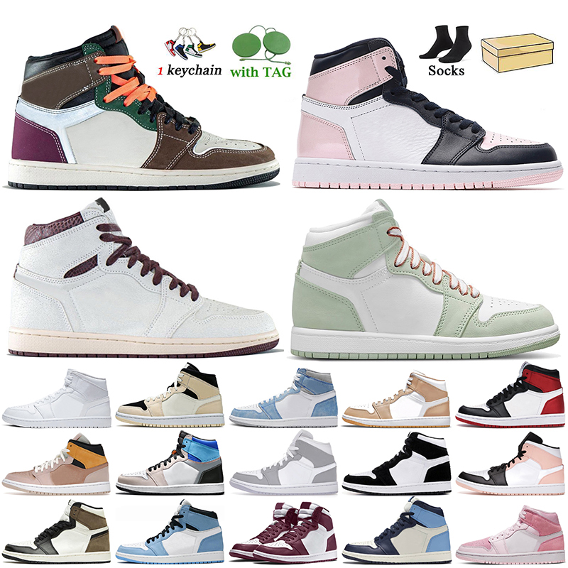High OG Hand Crafted Jumpman Women Mens 1s Basketball Shoes Air Jordan 1 Retro Jorden Trainers Atmosphere A Ma Maniere Sail Burgundy Crush S
High OG Hand Crafted Jumpman Women Mens 1s Basketball Shoes Air Jordan 1 Retro Jorden Trainers Atmosphere A Ma Maniere Sail Burgundy Crush S
