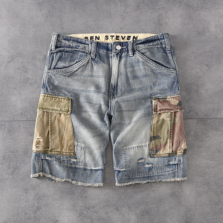 Mens Jeans Short Jeans Camouflage Pocket Cargo Pants Casual Slightly Shorts Fashion Denim Jeans Summer Shorts Pants, Blue
Mens Jeans Short Jeans Camouflage Pocket Cargo Pants Casual Slightly Shorts Fashion Denim Jeans Summer Shorts Pants, Blue