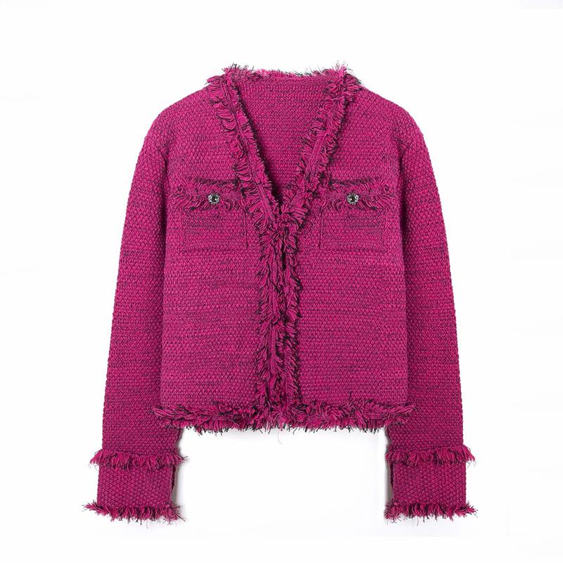Women's Jackets Ladies Spring/Autumn Small Fragrant Fringed Woolen Jacket Street Fashion Temperament Lightly Cooked Outerwear, Black;brown
Women's Jackets Ladies Spring/Autumn Small Fragrant Fringed Woolen Jacket Street Fashion Temperament Lightly Cooked Outerwear, Black;brown