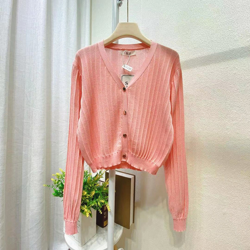 Soft Thin Knitted Cardigan Women Single Breasted V-neck Short Sweater Korean Fashion Solid Loose Female Jumpers Tops Femme 210514