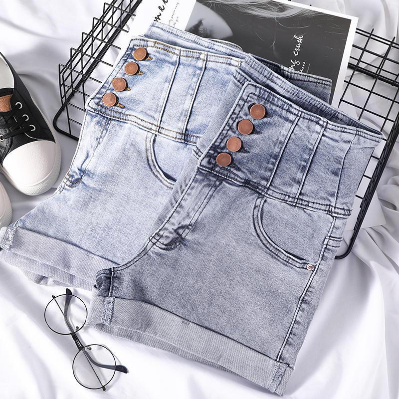 Vintage Denim Shorts Women Summer Loose High Waist Mini Female Casual Wide Leg Clothes Solid Q2498 Women's