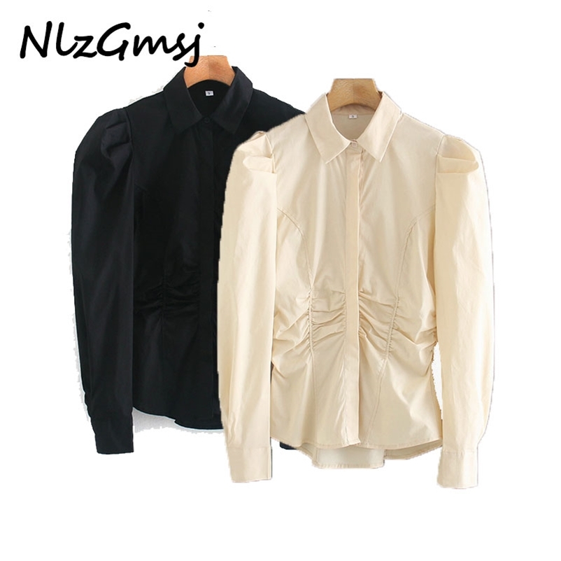 Blouse Women Long Sleeve Shirts Ruched Slim Blouses Spring Autumn Solid Color Ladies Tops 210628, As picture
Blouse Women Long Sleeve Shirts Ruched Slim Blouses Spring Autumn Solid Color Ladies Tops 210628, As picture