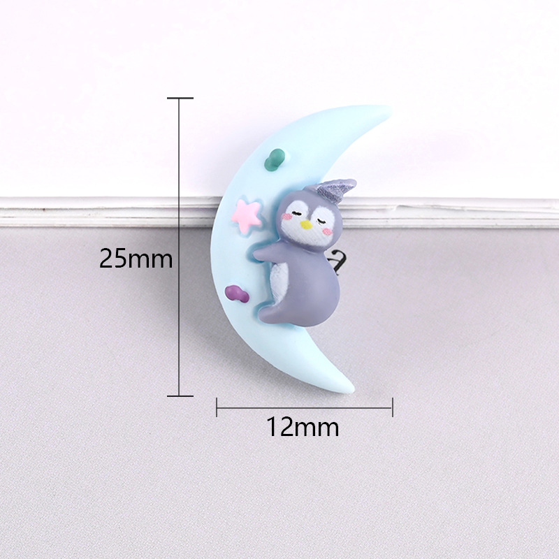 20Pcs Kawaii Cartoon Star Moon Animal Rabbit Resin Components Cabochon Flatback Scrapbooking Craft DIY Hair Accessories Phone Case Decoration