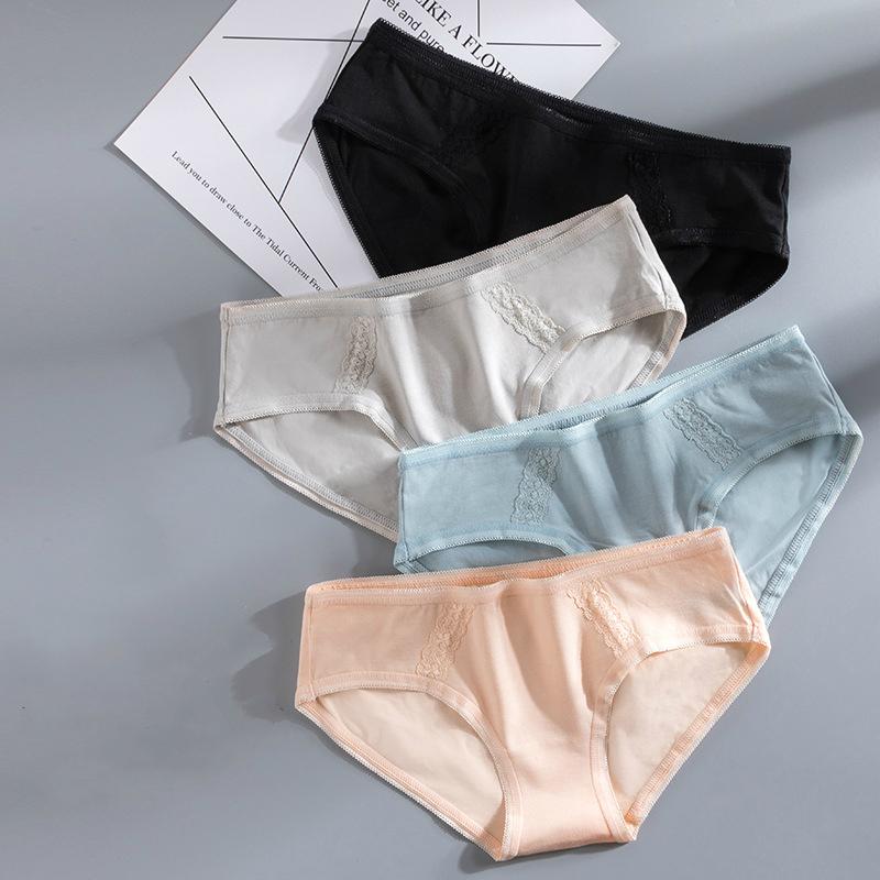 Women's Panties Slim Breathable Cotton Underwear Women Mid-rise Hip Raise Pure Color Lace, Black
Women's Panties Slim Breathable Cotton Underwear Women Mid-rise Hip Raise Pure Color Lace, Black