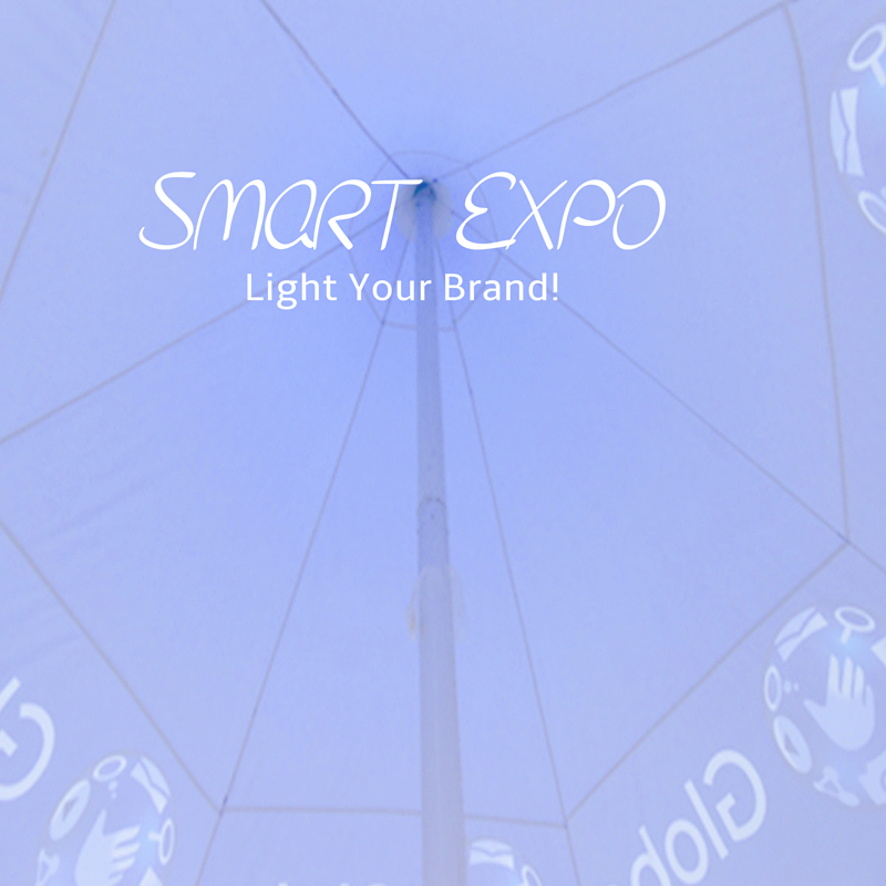 Single Pole Star Tent Dia16m x H6m for Business Advertising Display Promotion with Custom 600D Fabric Graphic Printing
