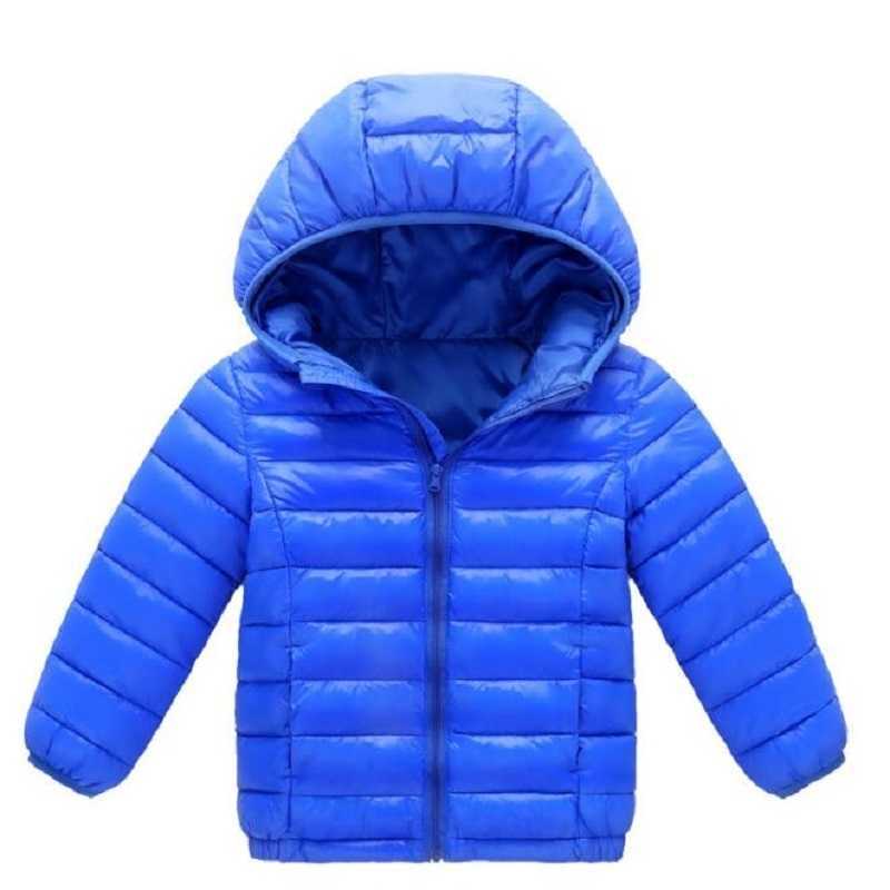 winter light children's hooded down jacket kids clothing boy girl solid color warm 90% white duck down jacket 1-14 years autumn
