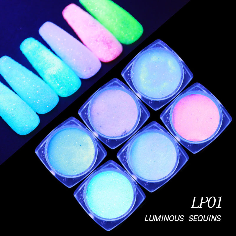 Nail Art Set Luminous Chameleon Sequins Symphony Sequin Series Laser Flash Powder Nails Patch Kits Parche De Unas En Polvo Flash