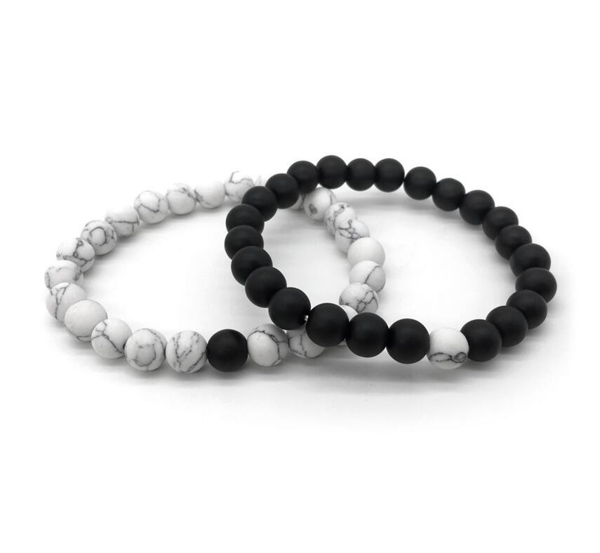 Link, Chain 1- 2PCS Black And White Natural Stone Distance Bracelets & Bangles For Women Men Strand Lovers Gifts Jewelry
Link, Chain 1- 2PCS Black And White Natural Stone Distance Bracelets & Bangles For Women Men Strand Lovers Gifts Jewelry
