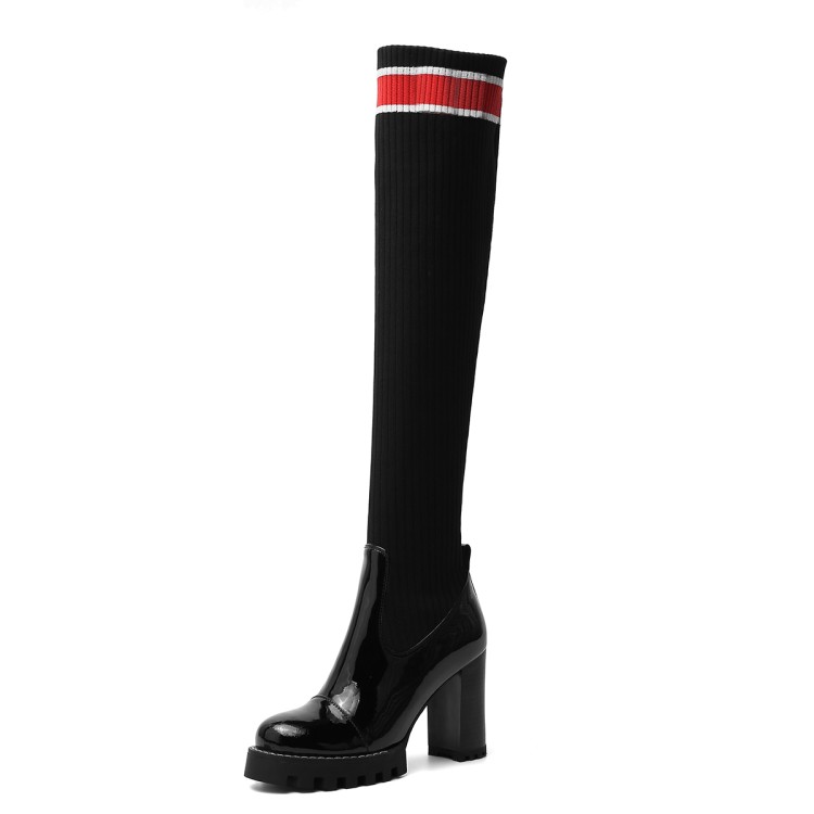 winter knee boots women designer square toes block hight heel soft natural genuine leather weave party wedding fashion luxury platform lady, Black
winter knee boots women designer square toes block hight heel soft natural genuine leather weave party wedding fashion luxury platform lady, Black