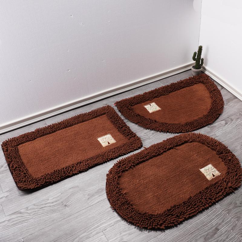 Bathroom Round Floor Mat Household Kitchen Absorbent Bedroom Study Living Room Non-Slip Door 80cm Long 50cm Wide Carpets