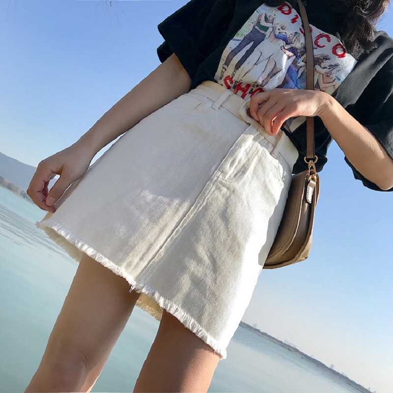KITTY leisure big yard high waist Skirts A-Line tassel Harajuku ins cultivation fashion code black academy retro Skirt 210608