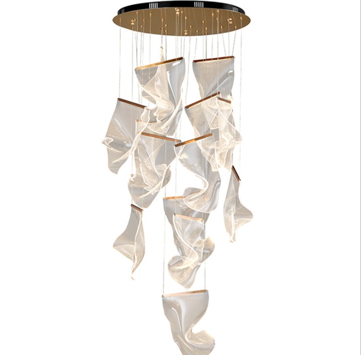 LED Luxury Art Paper Iron Acryl Desinger Hanging Lamps Golden Chandelier Lighting Lustre Suspension Luminaire Lampen For Foyer
LED Luxury Art Paper Iron Acryl Desinger Hanging Lamps Golden Chandelier Lighting Lustre Suspension Luminaire Lampen For Foyer