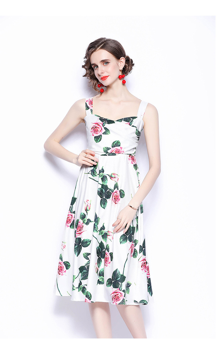 eu rose printing dress fashion summer women's holiday wear spaghetti strap goddess dresses vintage style, Black;gray
eu rose printing dress fashion summer women's holiday wear spaghetti strap goddess dresses vintage style, Black;gray