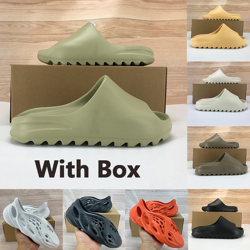With Box runner slipper sandal shoes men women resin desert sand bone triple black soot earth brown fashion slides sandals US 5-11
With Box runner slipper sandal shoes men women resin desert sand bone triple black soot earth brown fashion slides sandals US 5-11