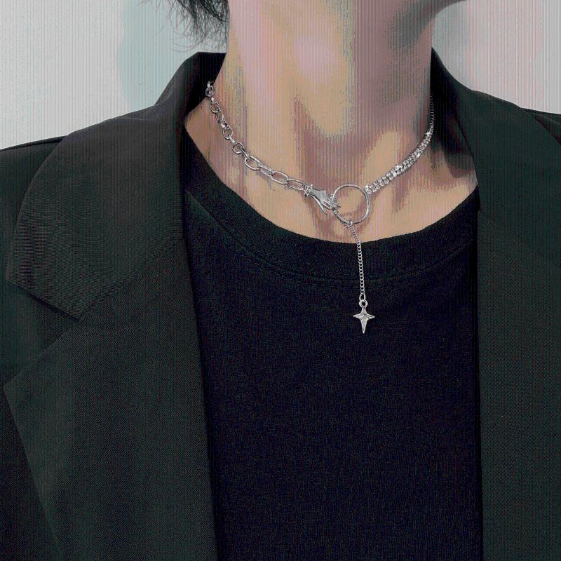 Pendant Necklaces Niche Design Ins Hip-hop Clavicle Chain Ring Cross Necklace Female Personality Short Neck, Silver
Pendant Necklaces Niche Design Ins Hip-hop Clavicle Chain Ring Cross Necklace Female Personality Short Neck, Silver