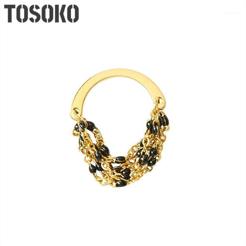 Cluster Rings TOSOKO Stainless Steel Jewelry Handmade Oil Drop Ring Multi Link Chain For Women Fashion BSA1171
Cluster Rings TOSOKO Stainless Steel Jewelry Handmade Oil Drop Ring Multi Link Chain For Women Fashion BSA1171