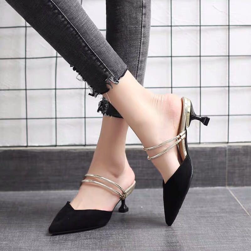 Dress Shoes Nice Summer Fashion High Heels Female Pointed Stiletto All-match Mid-heel Black Sandals And Slippers Women, Green 5cm
Dress Shoes Nice Summer Fashion High Heels Female Pointed Stiletto All-match Mid-heel Black Sandals And Slippers Women, Green 5cm
