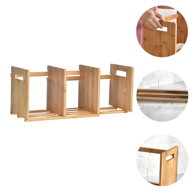 Hooks & Rails 1pc Bamboo Desktop Book Storage Rack Retractile Tabletop Shelf (Wood Color)
Hooks & Rails 1pc Bamboo Desktop Book Storage Rack Retractile Tabletop Shelf (Wood Color)