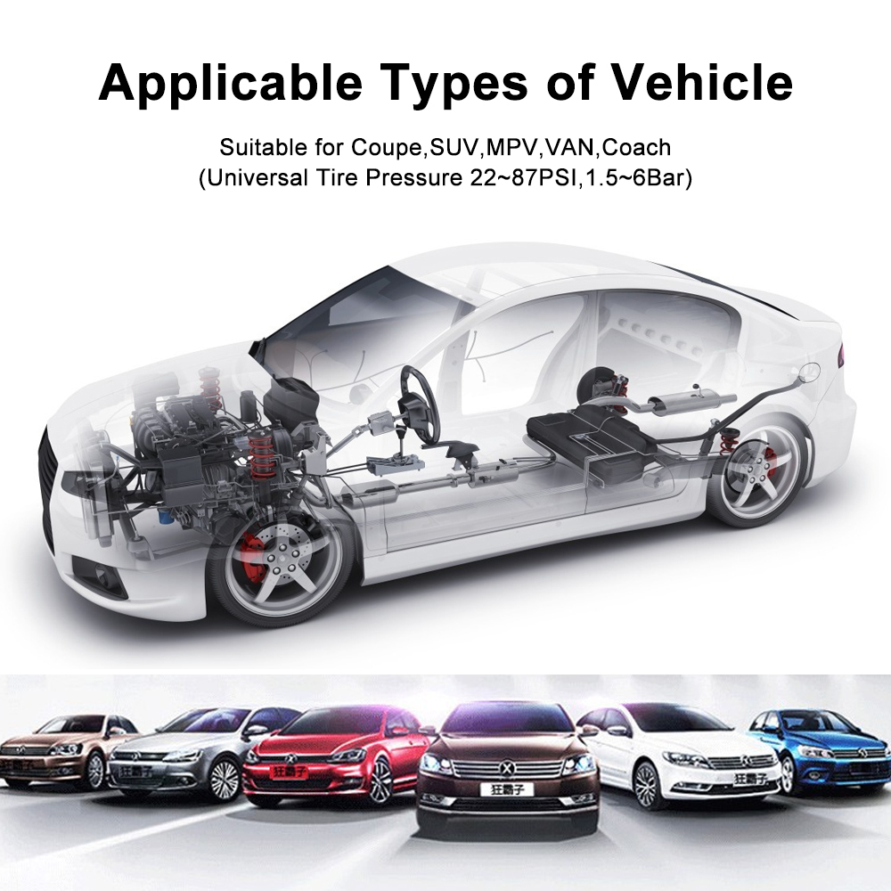 TPMS Solar Power Tyre Monitoring with LCD Real-time Display Car Tire Pressure Auto 4 Sensors Alarm System