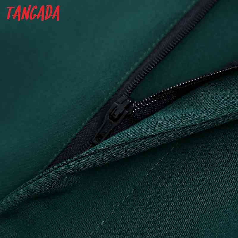 Women Fashion Office Wear Green Straight Pants Vintage High Waist Zipper Fly Female Trousers Mujer BE414 210416