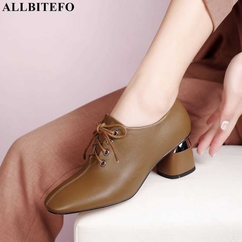 ALLBITEFO thick heel round toe soft genuine leather women heels shoes brand fashion high heel shoes basic shoes high heels 210611, As picture
ALLBITEFO thick heel round toe soft genuine leather women heels shoes brand fashion high heel shoes basic shoes high heels 210611, As picture